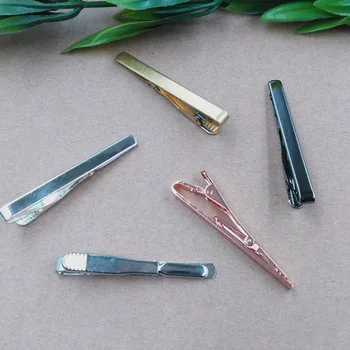 

55mm Tie Bar Men's Tie Clip Blank Bases Men Exquisite Wedding Tie Clips Accessories Findings Multi-color Plated