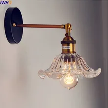 IWHD Glass Style Loft Industrial Wall Light Fixtures Home Lighting Edison Retro Vintage Wall Lamp LED Lampara Pared Arandela iwhd vintage glass lampara pared creativeretro iron loft wall lamp black bedroom lighting stairs beside reading light fixture