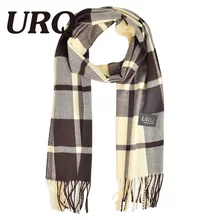 tartan scarf winter man scarf plaid warm tassel knitted unisex soft warm scarves imitation cashmere winter