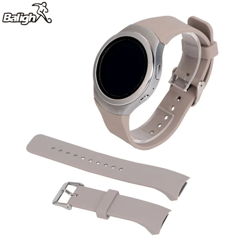 Спортивный силиконовый ремешок для смарт часов Samsung Galaxy Gear S2 стильный сменный