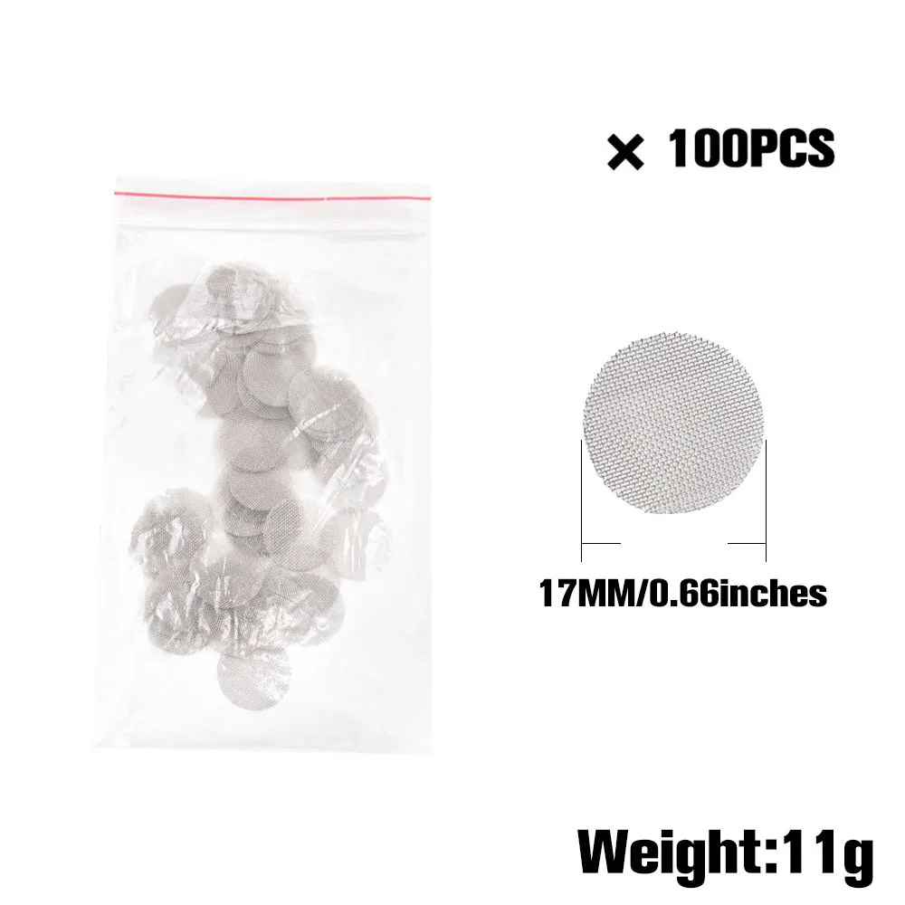 

HORNET 100pcs/Lot Stainless Steel Metal Digital Vaporizer Screen Dia.17MM Used for Vaporizer Whip Metal Screen Mesh Filters