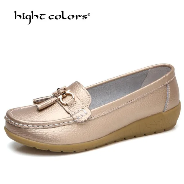 gold loafers ladies