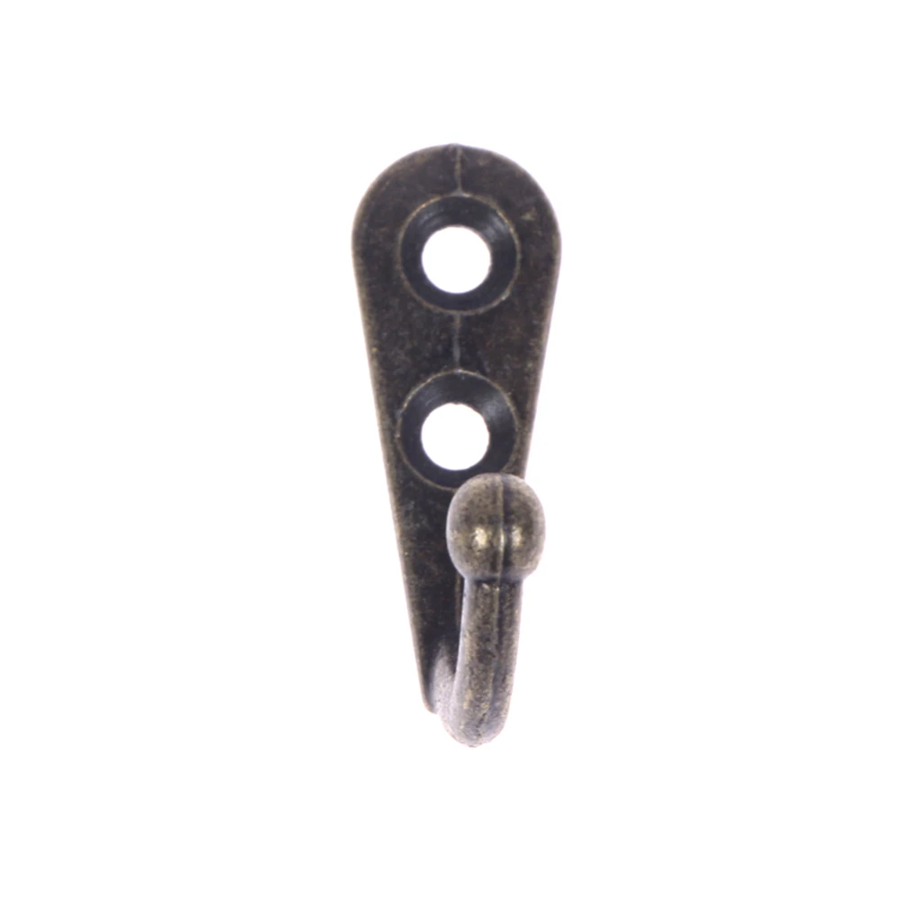 10pcs Wall Door Metal Antique Hooks Hanger For Key Clothes Coat Hat Bags Towel 10pcs Wall Door Metal Antique Hooks Hanger For Key Clothes Coat Hat Bags Towel