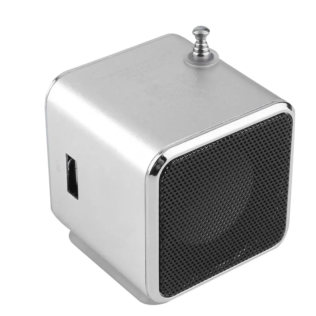 FORNORM Digital FM Radio Micro SD/TF Card Digital radio portable FM Radio Mini Multi-function Aluminum LED Display Speaker Radio
