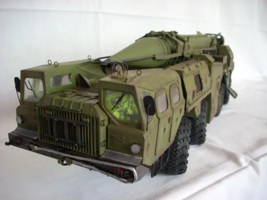 

1:35 DIY Paper Model Soviet Ballistic Missile Launcher Maz-543 1965 Boy Gift Papercraft 3D Puzzle