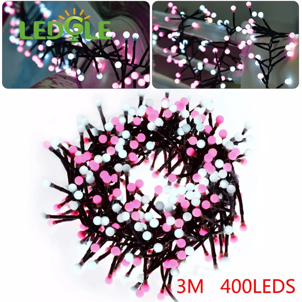 

LEDGLE 3M 400LEDS Decorative String Lights Fairy Patio Light Waterproof String Lights for Indoor Outdoor 8Modes Memory Function