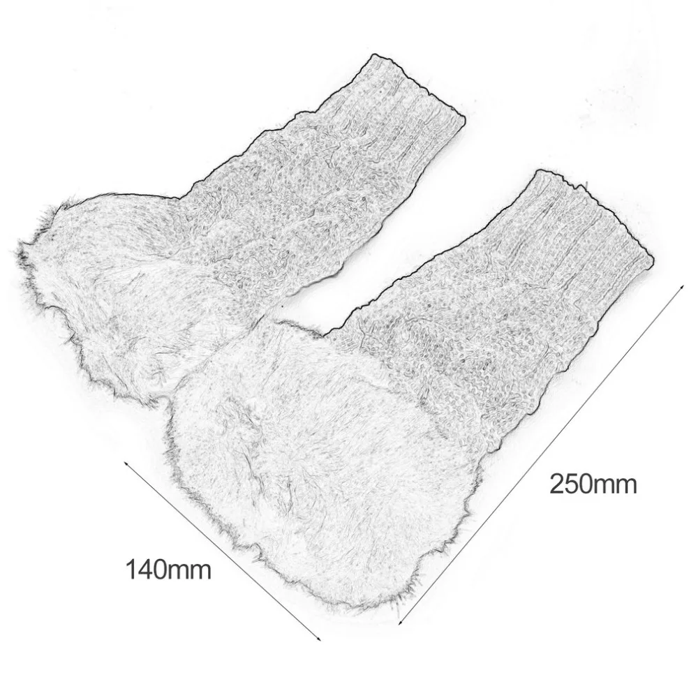 Имитация кроличьей шерсти вязаные перчатки без пальцев Новинка 2017 года женский прелестный мех кролика Варежки перчатки зимние теплые