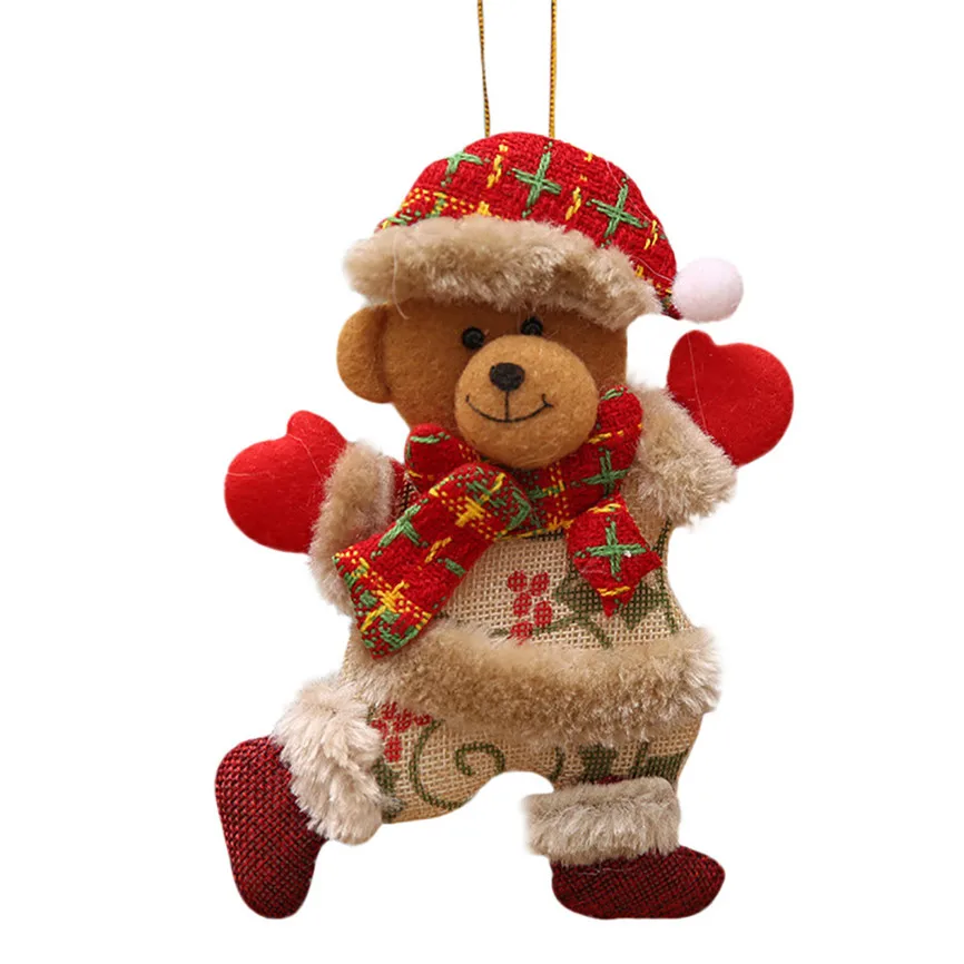 D Christmas Ornaments Gift New Year Santa Claus Snowman Tree Toy Doll Hang Decorations For Home Enfeites De Natal Nov#1 - Цвет: D