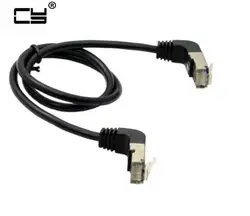 Локтем вниз и под углом 90 градусов cat5e 8P8C FTP STP UTP Cat 5e Ethernet сетевой кабель RJ45 сетевой патч-корд 0,4 м 1 м 2 м 3 м 5 м Угол