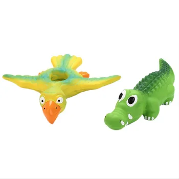 

Crocodile Shape Dog Toys Latex Chew Sound Squeeze Bite Resistant Animal Dog Pet Molars Toys Clean Teeth Pet Supplies