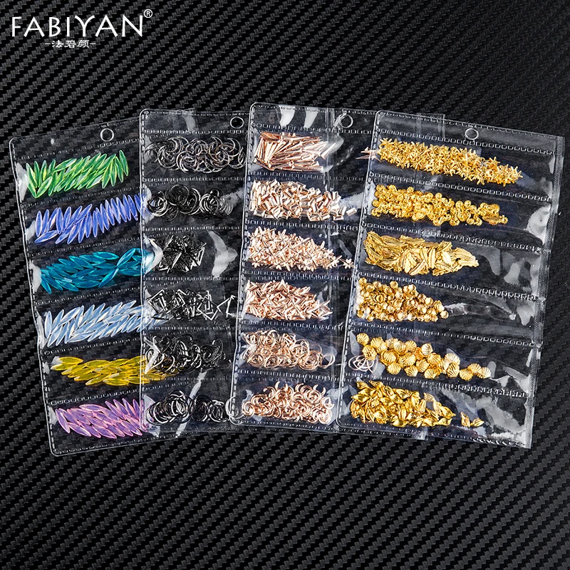 

Nail Art Hollow Metal Rivet Accessories Summer Shell Leaves Heart Horse Eye Rhinestone Decorations 3D Tips DIY Manicure Tools