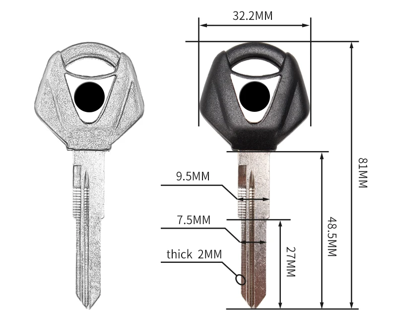 Мотоцикл болванки ключей необработанное лезвие двойной ключ для насечек для YAMAHA R3 R300 MT03 R125 R150 R15 R250 R25 MT25 MT-25 MT-03