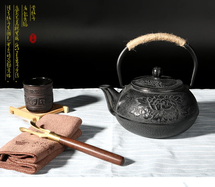 Высококачественный Железный чайник кунг-фу пуэр, железный чайник, японский чугунный чайник, окисленный, без покрытия, железный чайник