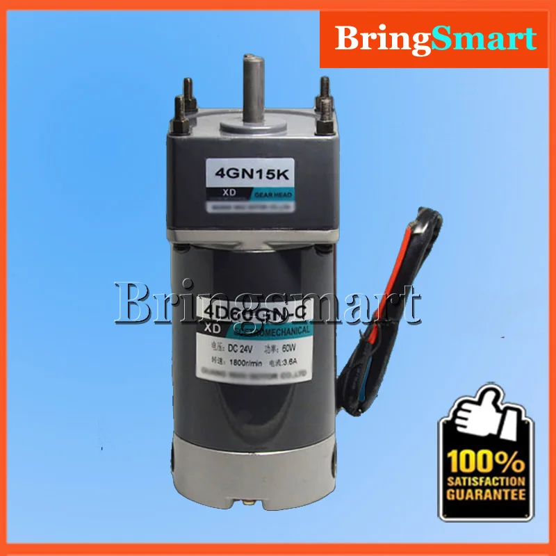 4D60GN-C DC 12V Gear Motor 60W 24V Geared Motors Low Speed Motor High Torque Adjustable Speed Reversible bringsmart 12v dc gear motor 60w high torque motor adjustable speed low speed dc motor