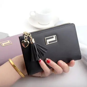 

Fashion Women Leather Tassel Zipper Clutch Wallet Card Holder Purse Bag Handbag Coin Purses Ladies Tassel Smart Wallet