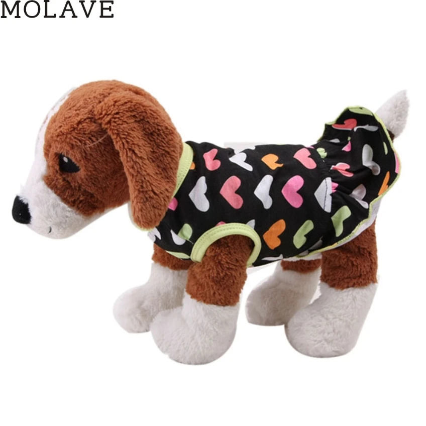 

MOLAVE Happy Gifts High Quality New Stylish Cool Summer Dog Clothes Plain Three Colors Pink Pet Dress Skirts For Dogs
