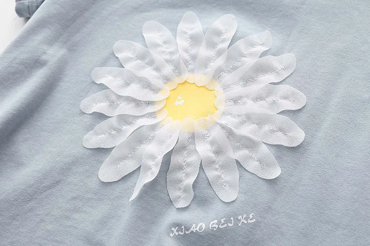 2018 Summer New Design Cotton Princess Short Sleeve O-Neck Strapless Off-Shouler Floral Cute Children Kids Baby Girl T-Shirt (14)
