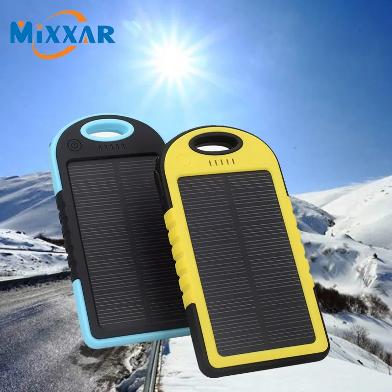 zk30 Mixxar 5000mAh Powerbank External Energy Battery Charger Solar Portable Power Bank Mobile Backup