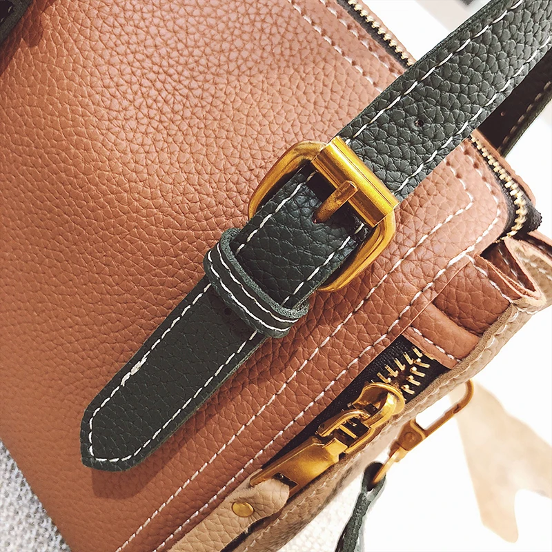 2018 JANESPRI Women Bag Handbag Tote Over Shoulder Crossbody Autumn Winter Leather Brand Panelled Casual Designer Female Bolsas (40)