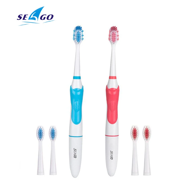 

Sonic Electric Toothbrush Powered By Battery Adult Electric Teeth Brush With 3 Brush Heads Sonic Vibration Full Body Waterproof