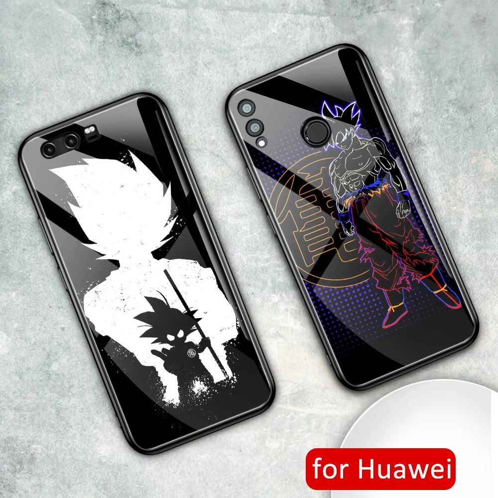 

Glass Case for Huawei honor 10 cover Dragon ball Z Glass back case for Huawei honor 8x max 9 10 20 20i v9 v10 v20 play note 10