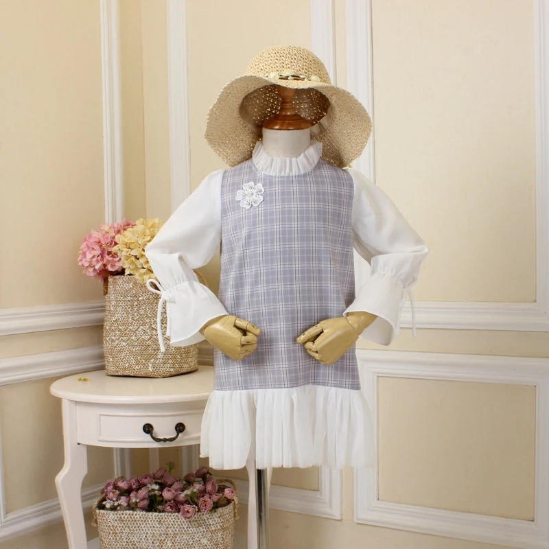 2018 women Family look clothes mom baby girl dress mother daughter plaid fake two-piece dress with large size girls female women 2018 women Family look clothes mom baby girl dress mother daughter plaid fake two-piece dress with large size girls female women