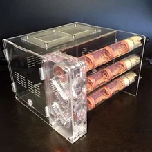 DIY акриловая бамбуковая трубка муравьиная ферма экологическое Муравьиное гнездо 3 трубки мастерская с области кормления муравей дом для домашнего муравейника 18*18*14 см