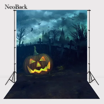 

NeoBridal 5x7ft New Born baby Halloween Photo background Celebrity Background Halloween Pumpking Studio Photo Backdrops P2486