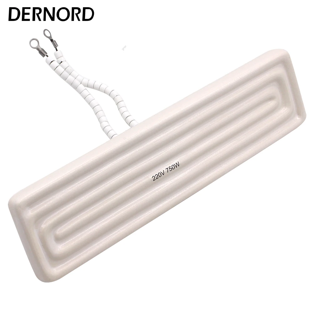 DERNORD 220v 750W Ceramic heating element 240x60mm industrial heater ceramic heater plate in