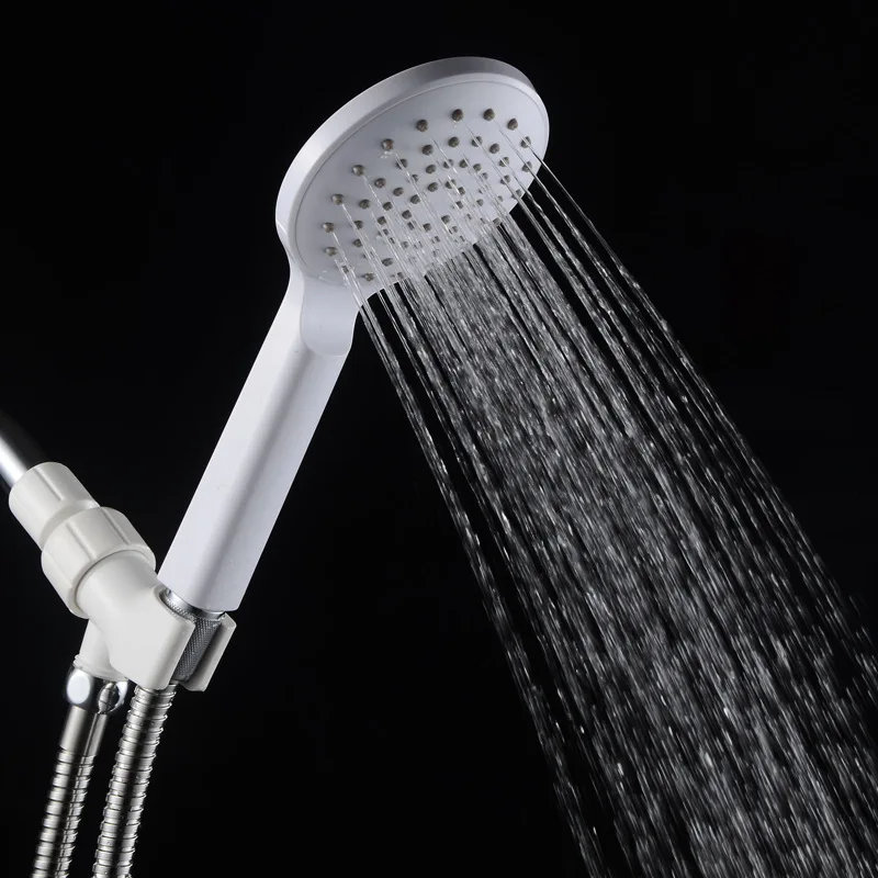

0.65mm Watering Hole 1 Function Anti UV Water Saving Powerful High Pressure Hand Holding White Color Bath Faucet For Shower