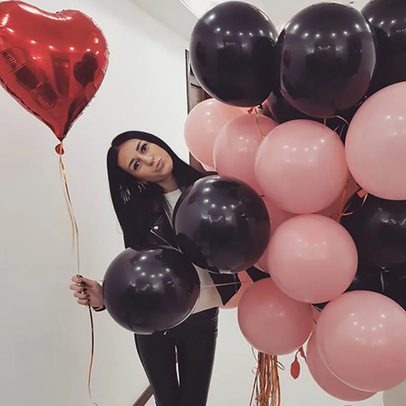 

30pcs 10inch Pink Round Latex Balloons Happy Birthday Helium Balloon Wedding Marriage Baby Shower Girl Party Decor Toys Ballon