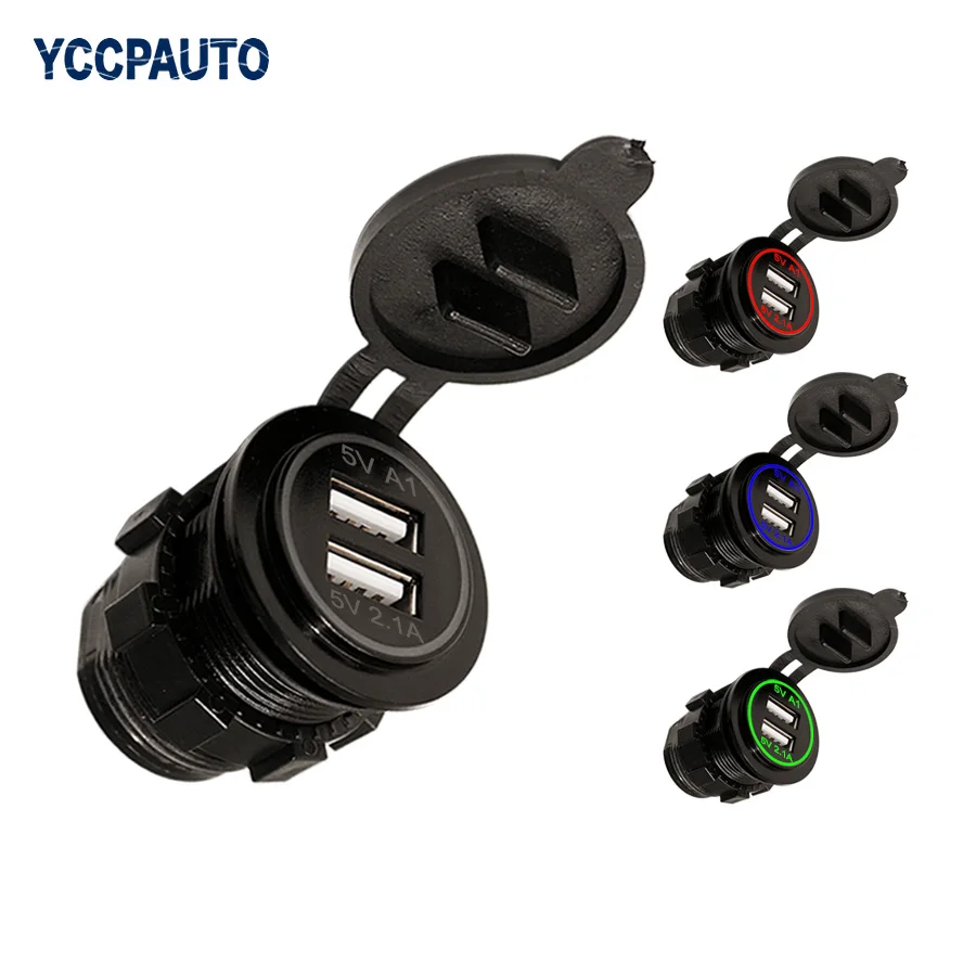Автомобильное зарядное устройство с двумя USB портами а 12 5 В 1 шт.|car socket adapter|car adapter