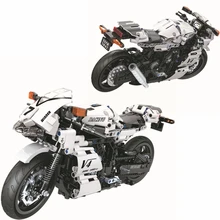 Technic уличный гоночный мотоцикл Строительные блоки Набор кирпичей классический город мото модель детские игрушки для детей Подарки