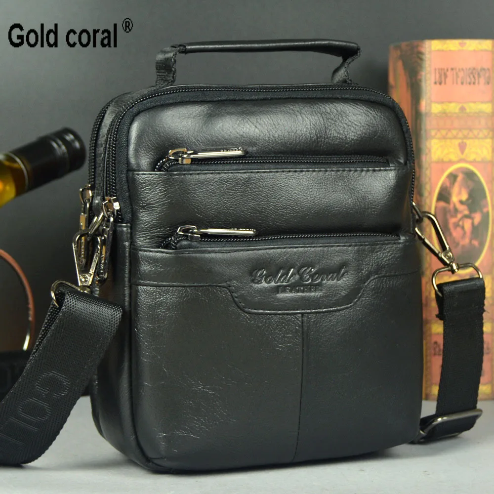 

Genuine Leather Bags For Men Small Messenger Bags Male Cowhide Crossbody Shoulder Bag Man handbags Phone Pouch Handbags 2018