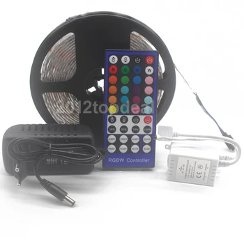 

5050 RGB LED Strip DC 12V 5M 300LED RGBW/WW LED Light Strip with 3A Power+Remote