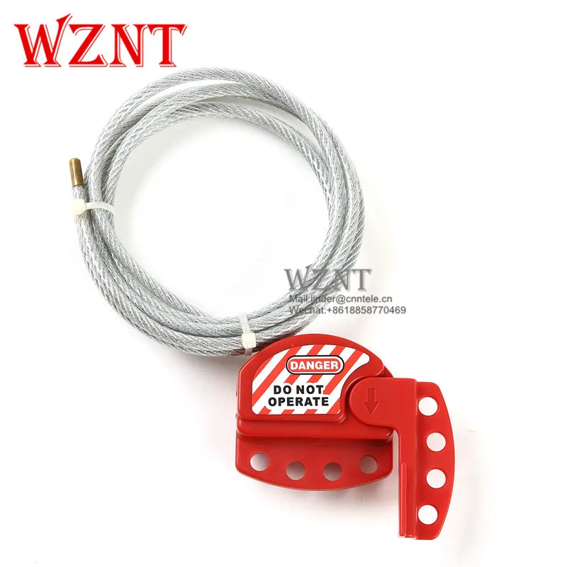 4mm 2Meter Red Adjustable Cable Lockout,Cable Lockout Tagout Devicesin