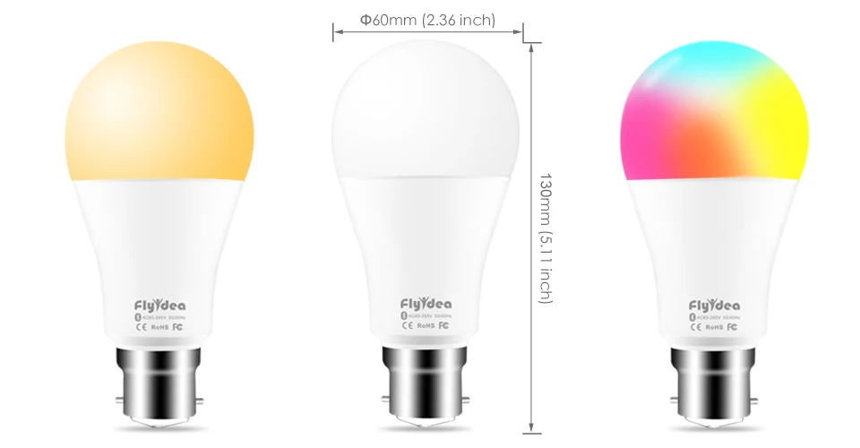 Умное Домашнее освещение беспроводной Bluetooth светодиодный свет B22 Магия изменения цвета лампы затемнения RGBW 20 режимов применяются к IOS Android