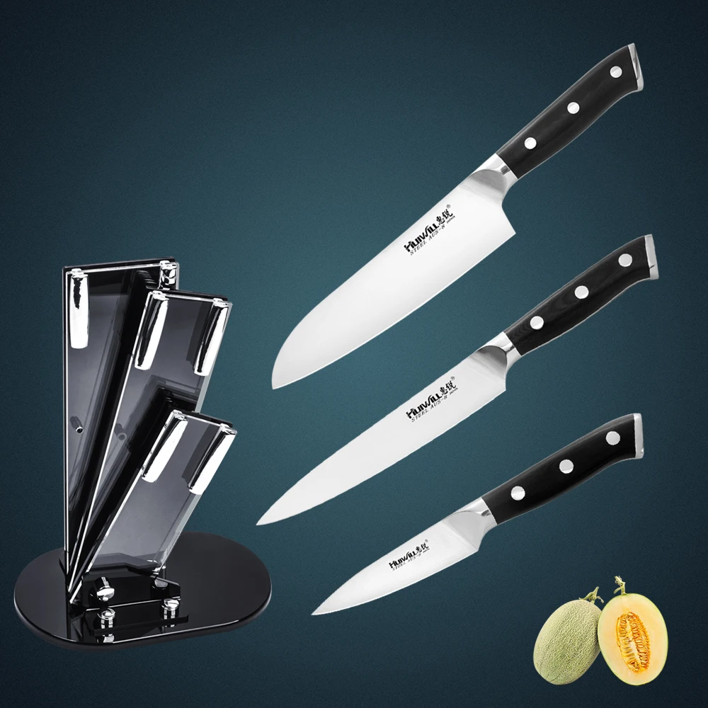 

2017 New! Huiwill Japanese AUS-8 Stainless Steel Santoku Kitchen knife Set Utility Vegetable knife set in Free Shipping