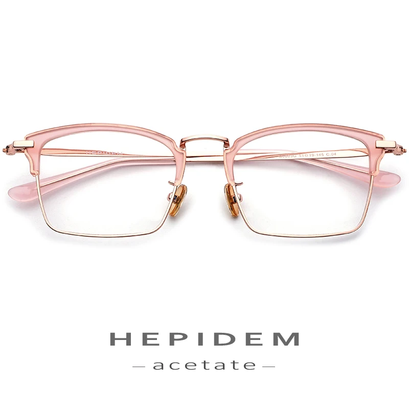 

Acetate Glasses Frame Women Men Optical Prescription Eyeglasses 2018 Ladies Sexy Clear Pink Blue Spectacles Metal Eyewear