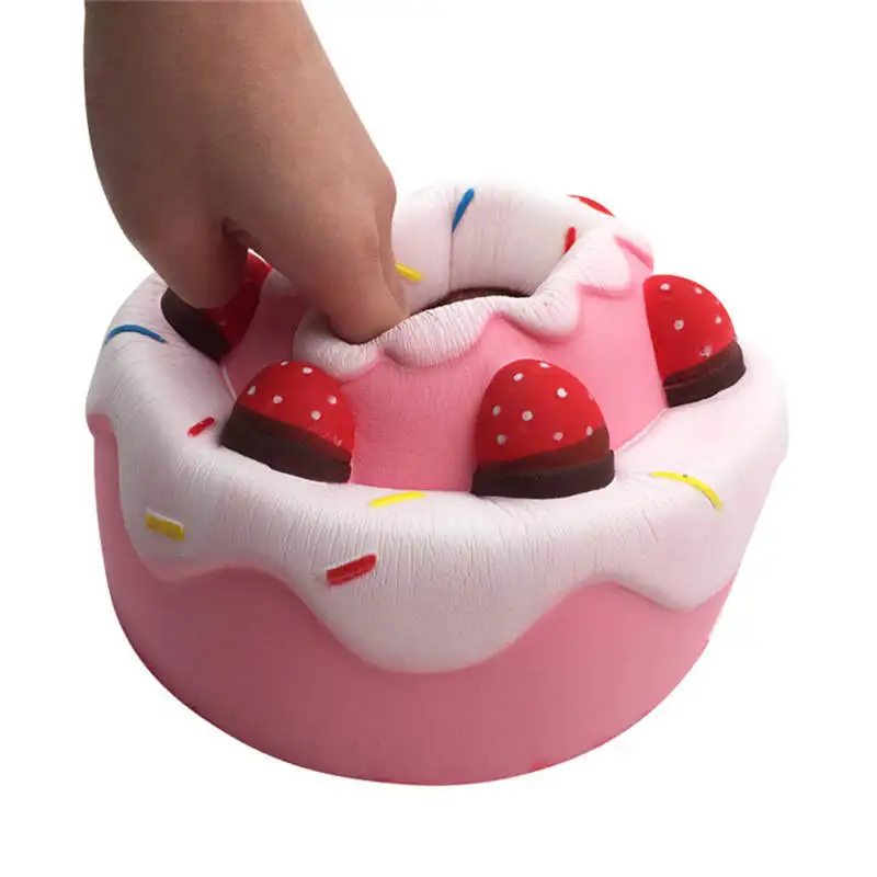 Новинка Kawaii Squishies клубничный торт Jumbo для мягких медленно поднимающихся игрушек Лучший подарок для детей антистресс анти Strrss огромная игрушка