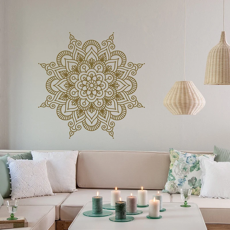 

Wall Decal Mandala Vinyl Sticker- Mandala Wall Decor- Yoga Bohemian Boho Bedroom Mandala Wall Art- Mandala Window Decal A12-040