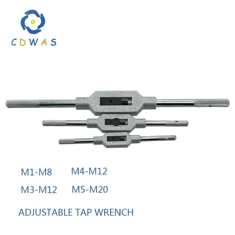

1PC Adjustable hand tap wrench M1-M8 M3-M12 M4-M12 M5-M20 metric thread tap tool accessory for taps and dies