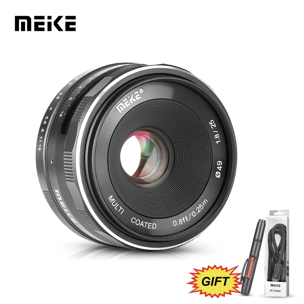 Meike MK с фокусным расстоянием 25 мм f/1,8 объектив с широкой диафрагмой и Широкий формат объектив Ручной для ЖК-дисплея с подсветкой Fujifilm X поддерживающие беззеркальную Камера X-H1 X-Pro2 X-E3 X-T1 X-T2