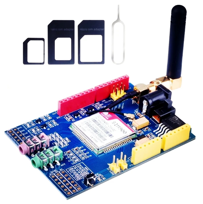 SIM900 GPRS/GSM щит макетная плата четырехдиапазонный модуль для Arduino совместимый|gprs/gsm