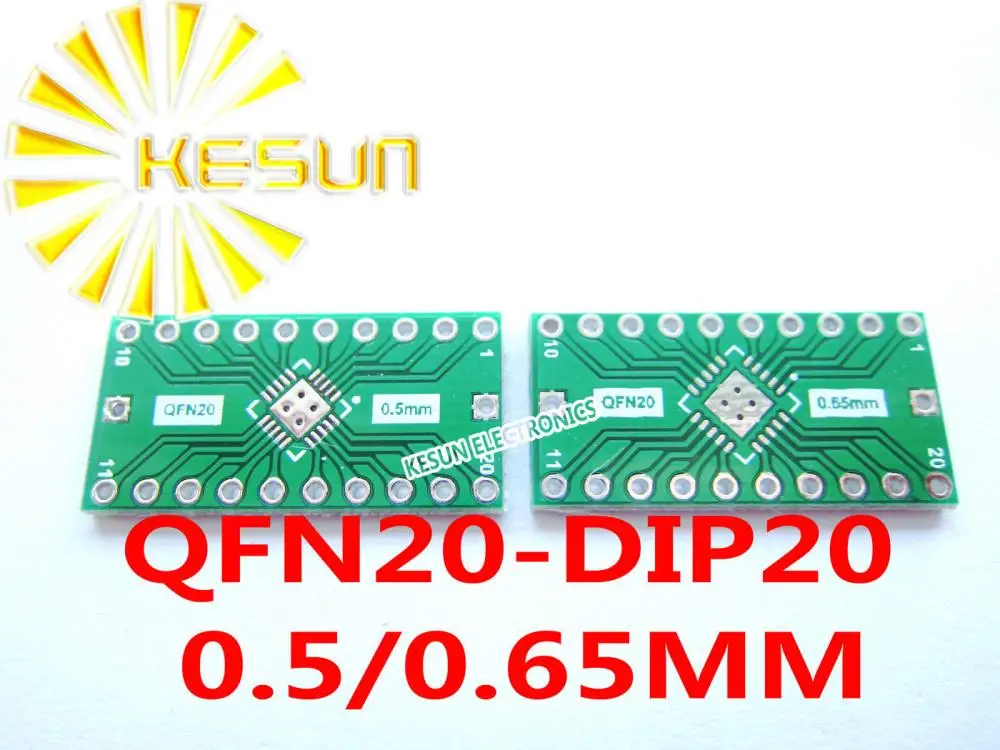 100 шт. QFN20 поворотный DIP20 0 5/0 65 мм Шаг IC адаптер гнездо/плата адаптера PCB LFCSP20 |