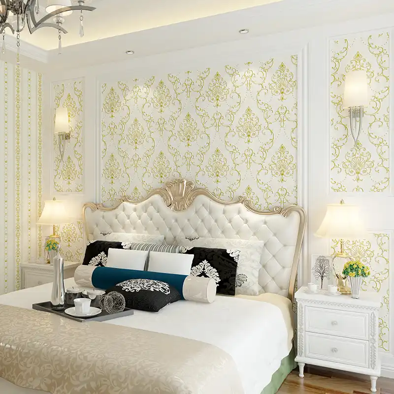 Carta Da Parati European 3d Stereoscopic Floral Wall Papers For Living Room Bedroom Walls Mural Decoracion Black Casa Moderna