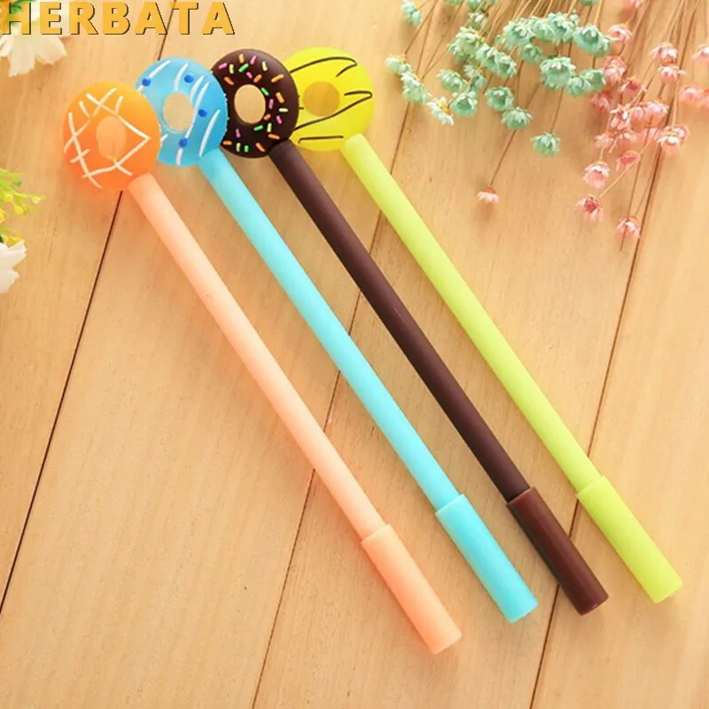 

2018 New 0.38mm Cute Kawaii Donuts Gel Pen Lovely Candy Color School Pens For Kids Writing Gift Korean Stationery CL-1066