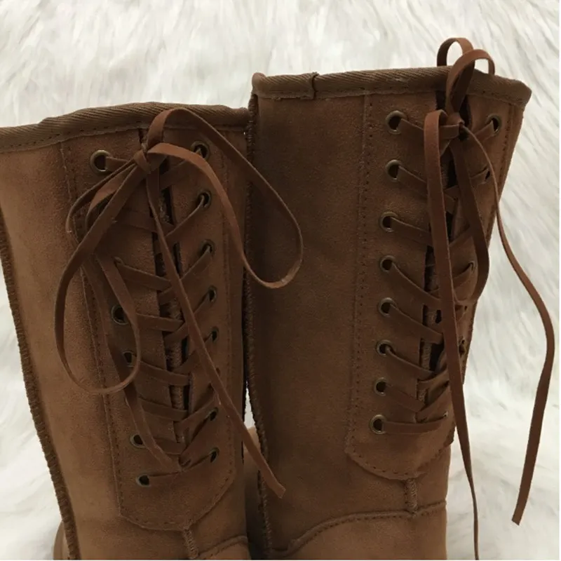 Cena HOT Australia kobiety śniegowe buty Riband dekoracje prawdziwej skóry zimowe buty outdoorowe marki Ivg rozmiar damski ue 35 42