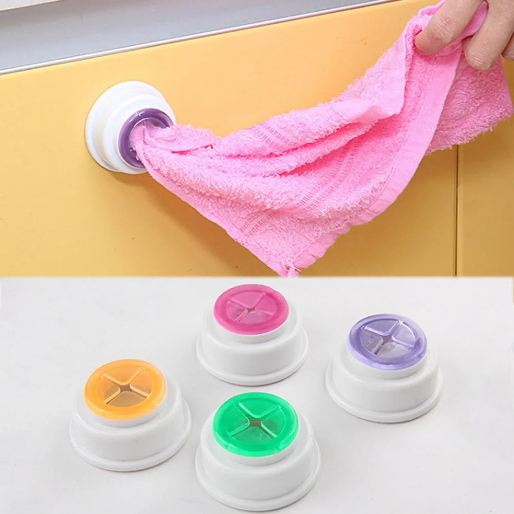 

1PC Portable PVC Storage Organization Hook Towel Clip Kitchen Wash Cloth Home Supplies 2019 Multi-purpose Adhesive Storage Hooks