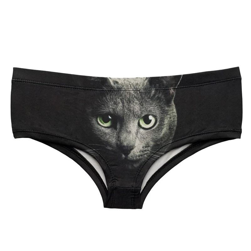 Black Cat 3d Print New Woman Panties Underwear Seamless Briefs Lingerie